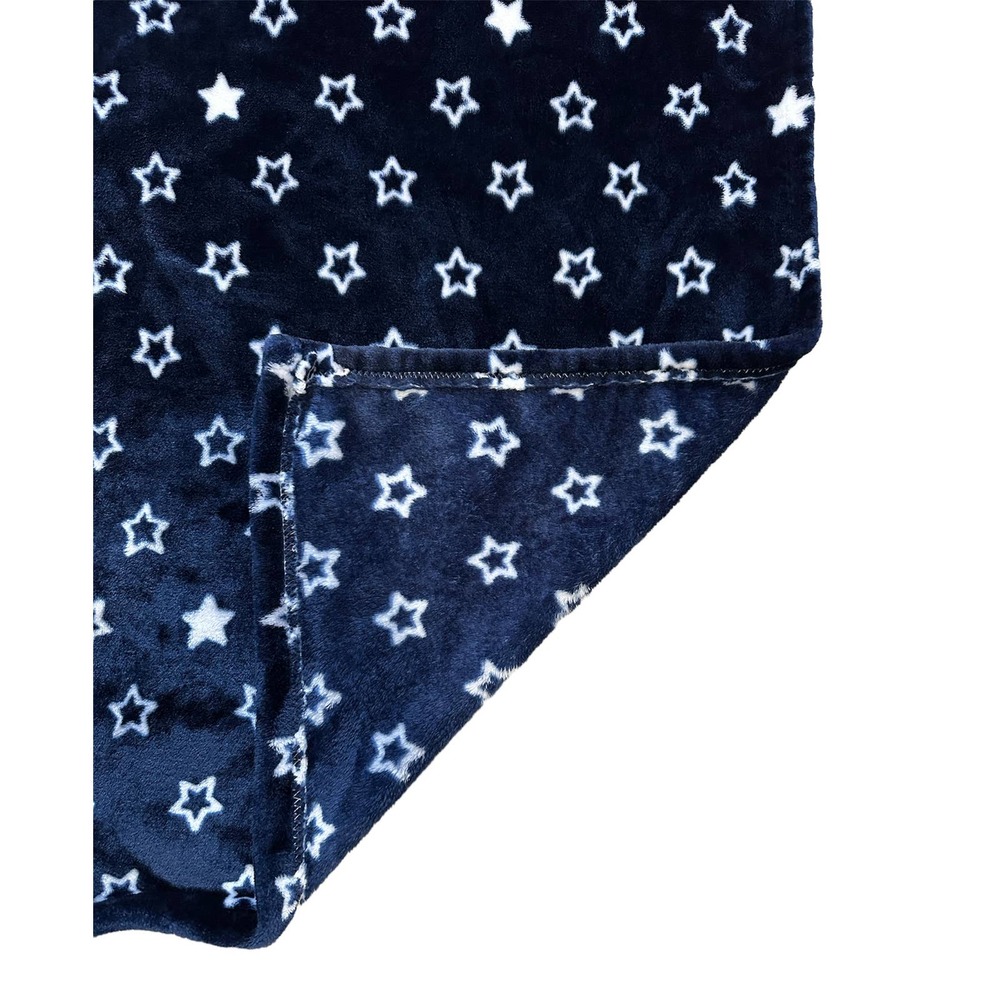 Carters Child of Mine Navy Blue Stars Baby Infant Security Blanket Fleece